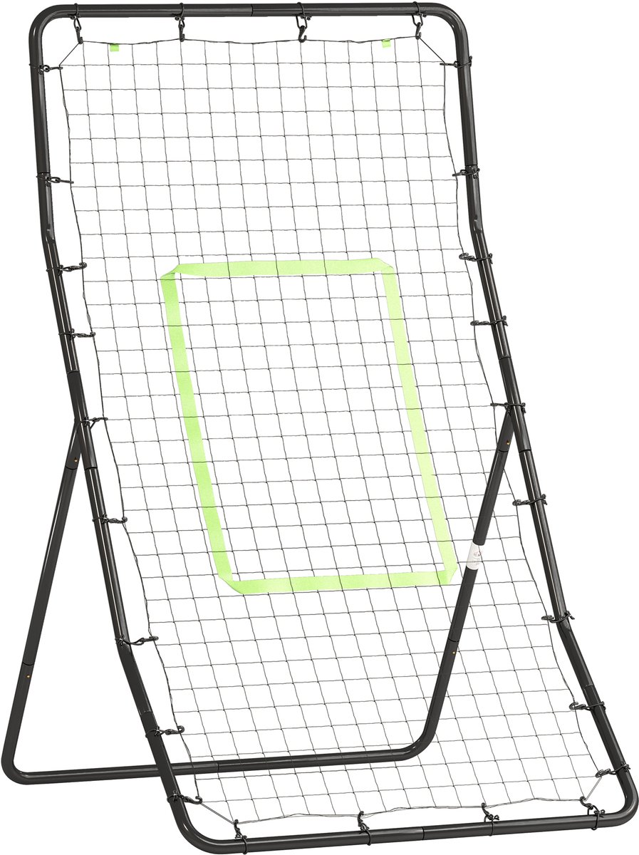 HOMCOM-Baseball Rebounder Net-PE-90x80x140cm-Zwart