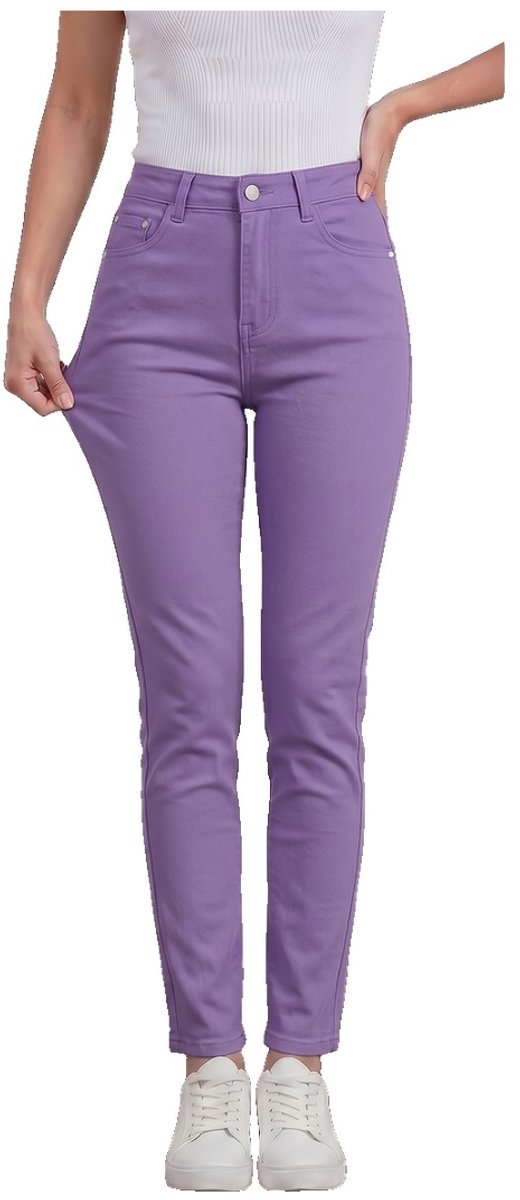 Currero Comfortabel Golfbroek Dames Golfkleding Nette Pantalon Vrouwen Broek Outfit Chino Paars