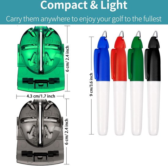Golf Ball Markers en Alignment Tool Set met Marker Pen voor Nauwkeurige Golf Putting en Accessoires — afbeelding 5