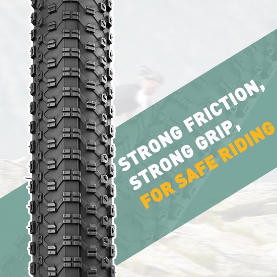 2 Stuks Vouwbanden voor Fietsen 26/27.5/29 Inch - Vervangende Banden met Binnenband voor MTB, Stadsfiets en Hybride Fiets — afbeelding 5