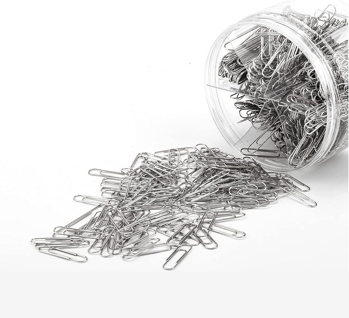 Metalen paperclips met opbergdoos - 700 stuks zilveren paperclips
