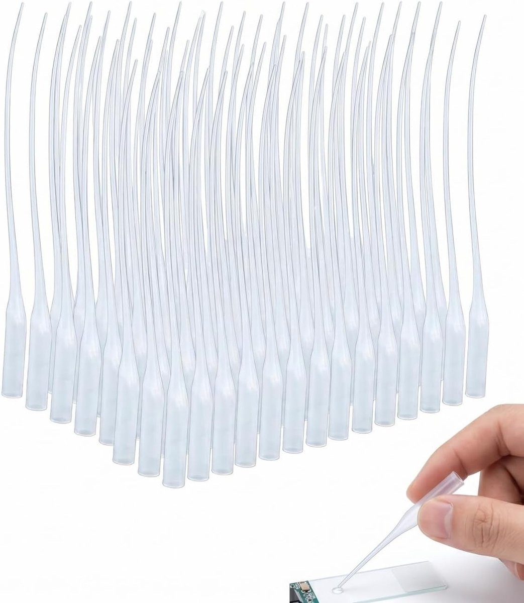 Miniatuurrubberen punten voor modelbouw en knutselwerk - 100 stuks, perfect voor lijmdispensers en reparaties, nauwkeurig gedoseerd en veelzijdig in gebruik.