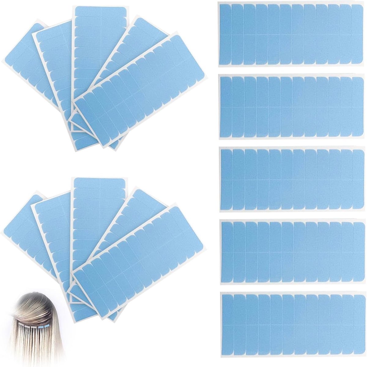360 Stuks Dubbelzijdige Tape voor Haarextensions, Vervangingsbanden, Transparante Plakband voor Wimpers en Dreadlocks