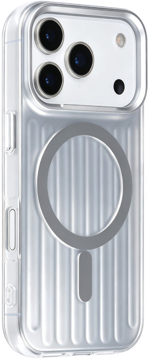 TUNIQ Backcover hoesje voor Apple iPhone 17 Pro - luggage IMD MagSafe - Zilver