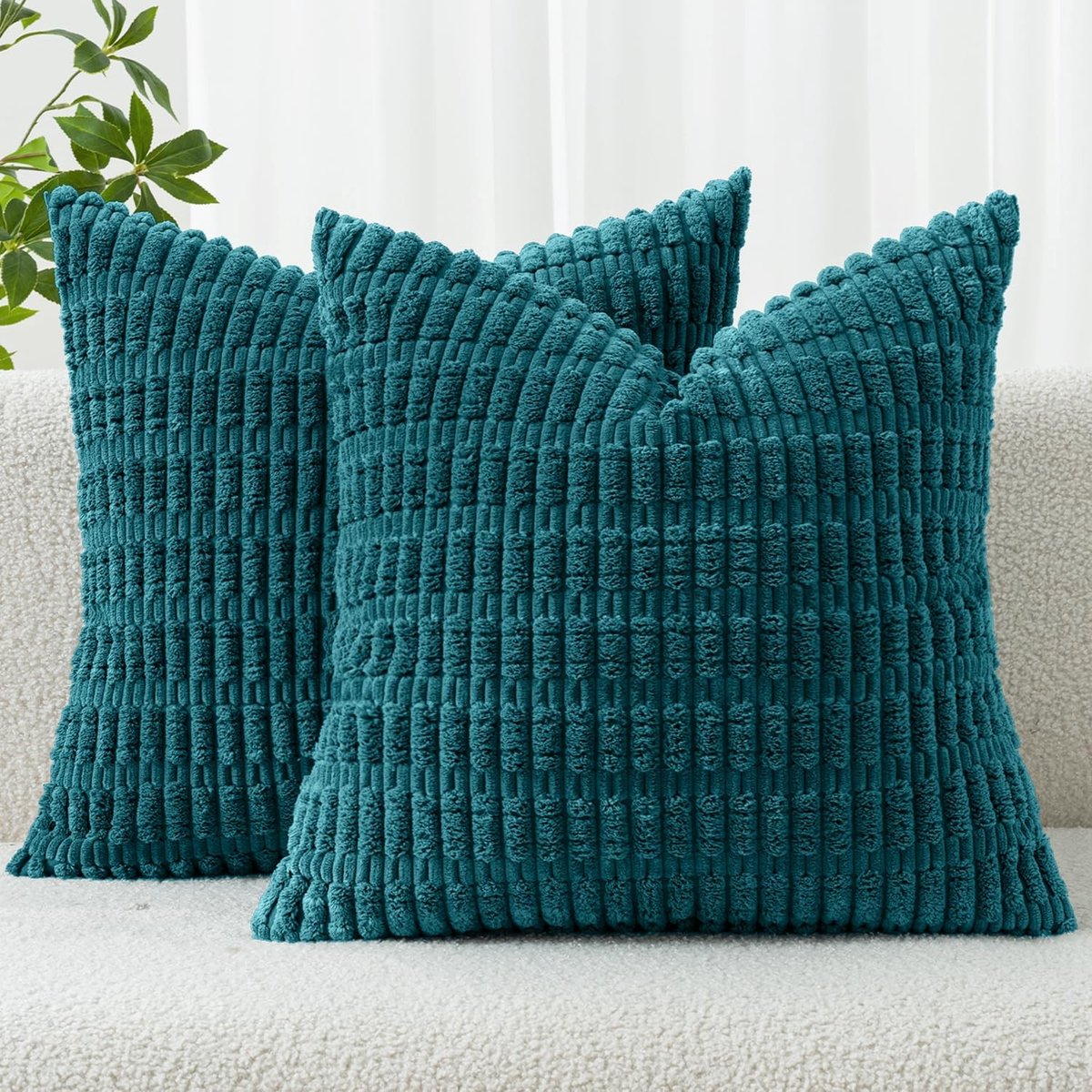 Elzusha - Set van 2 Corduroy Kussenslopen voor Woonkamer
