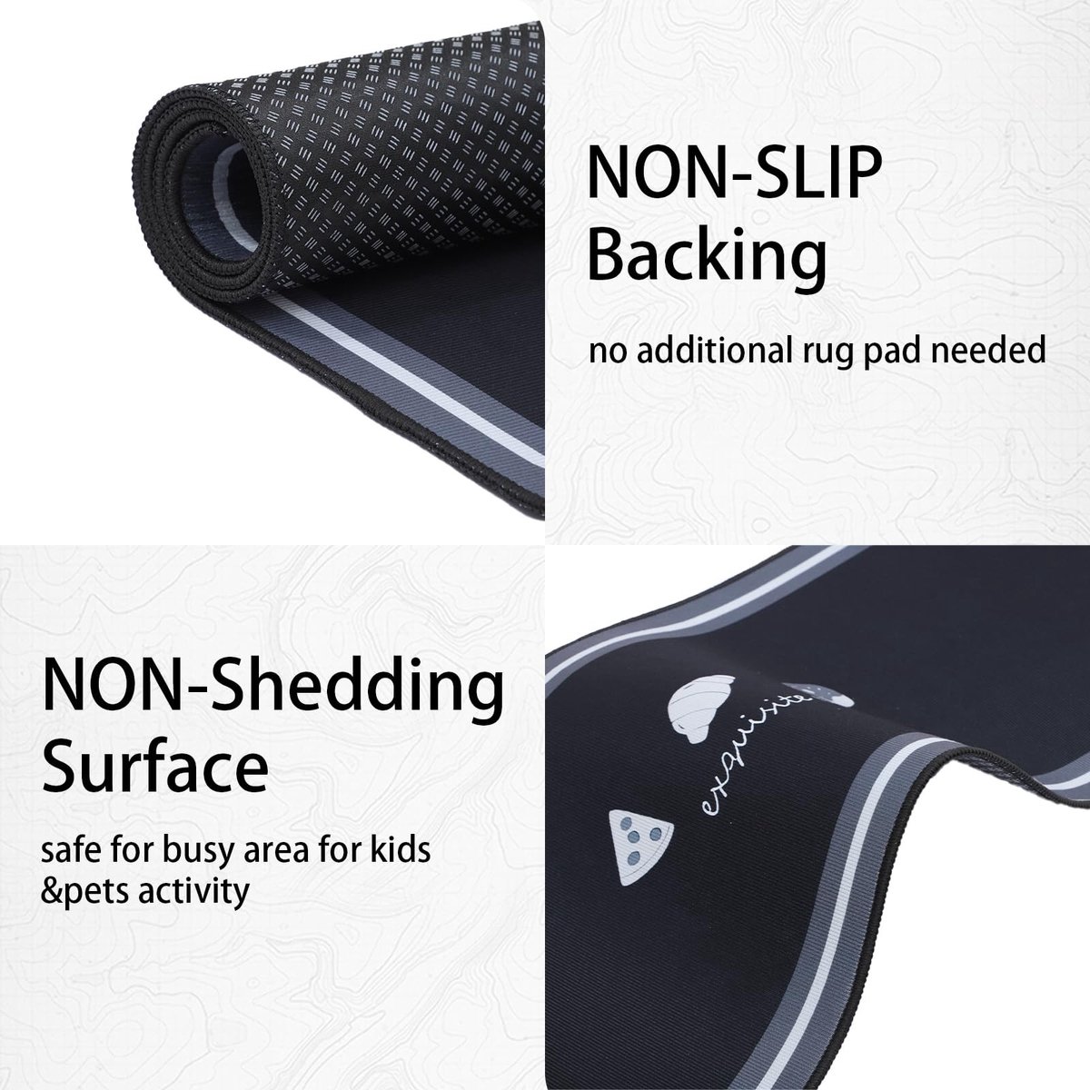 Elzusha - Keukenmatten Set met Anti-slip en Wasbare Eigenschappen