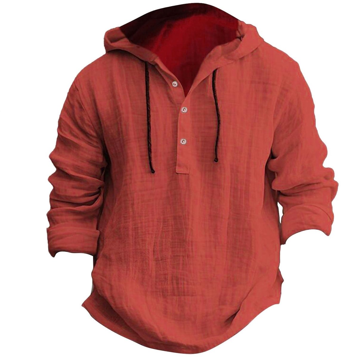 Elzusha - Mouwloos Hoodie voor Mannen - Casual Korte Tops Rood