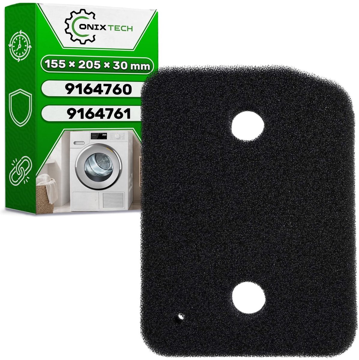 Elzusha - Vervangfilter voor Wasdroger 155 x 205 x 30 mm