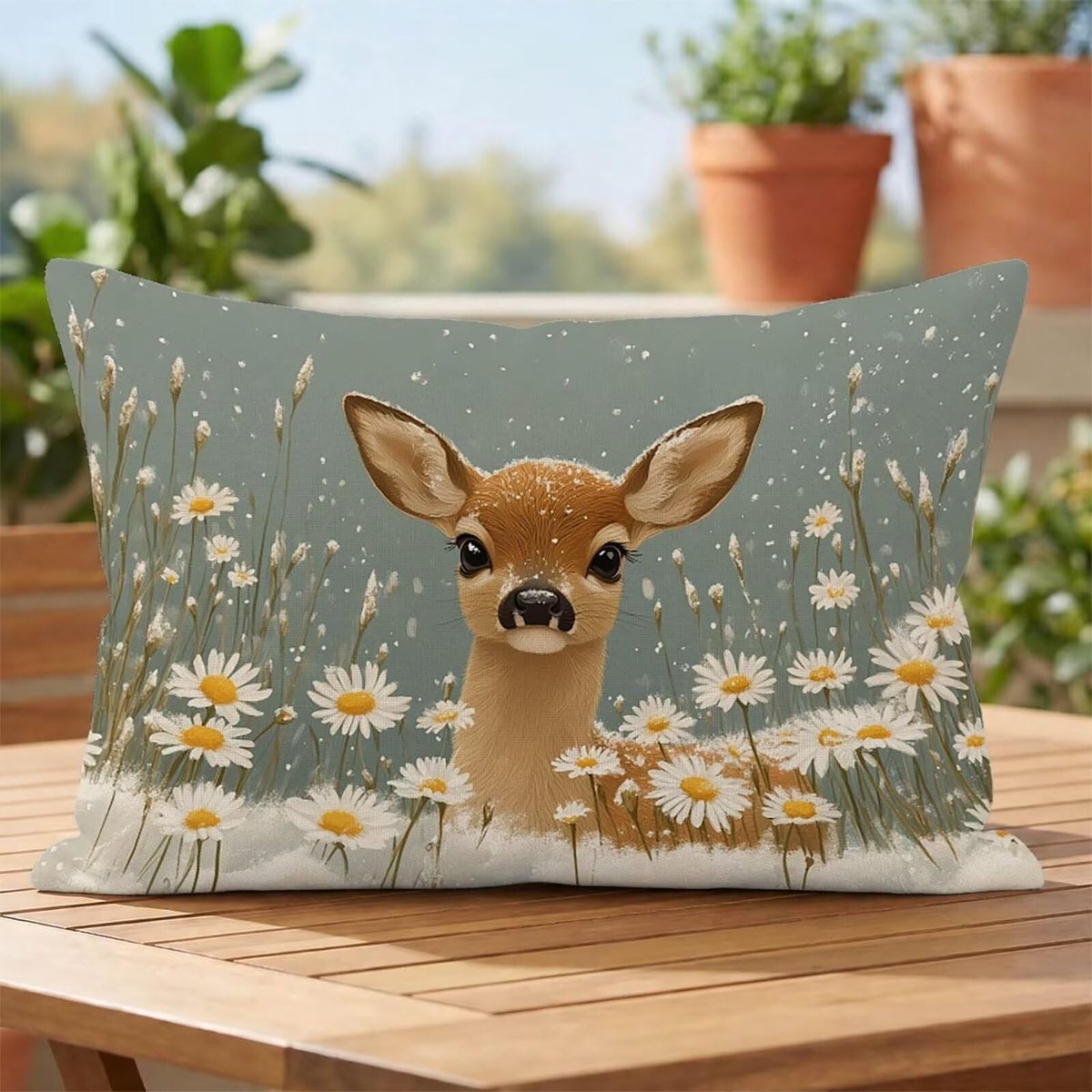 Elzusha - Fluwelen Kussensloop - Hertenpatroon - 70x90 cm