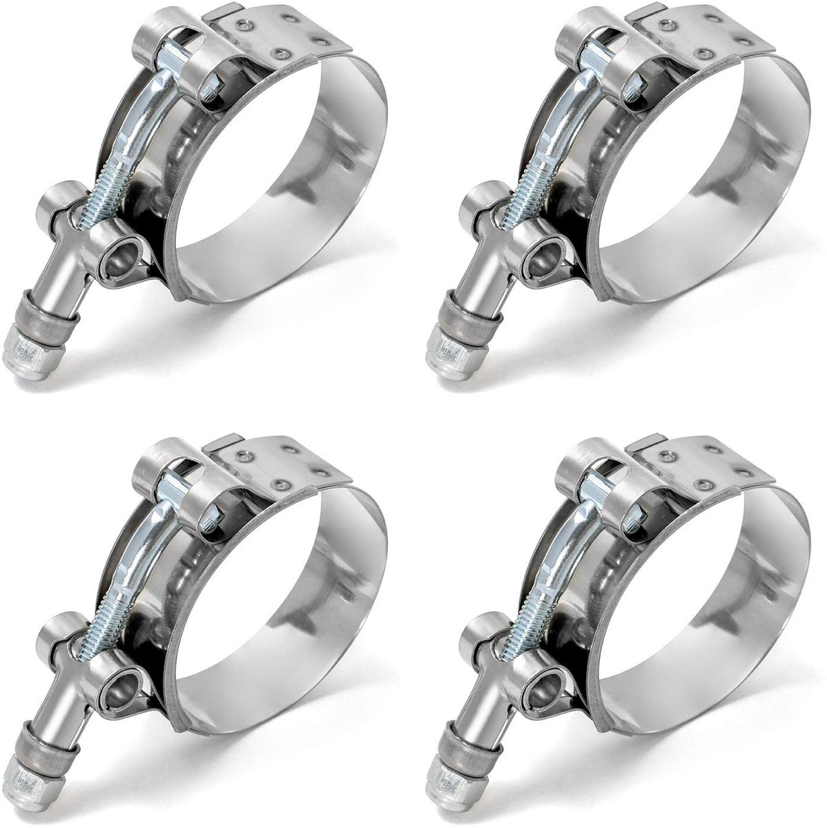 Elzusha - Set van 4 RVS T-bout Klemmen voor Hoses (58-65 mm)