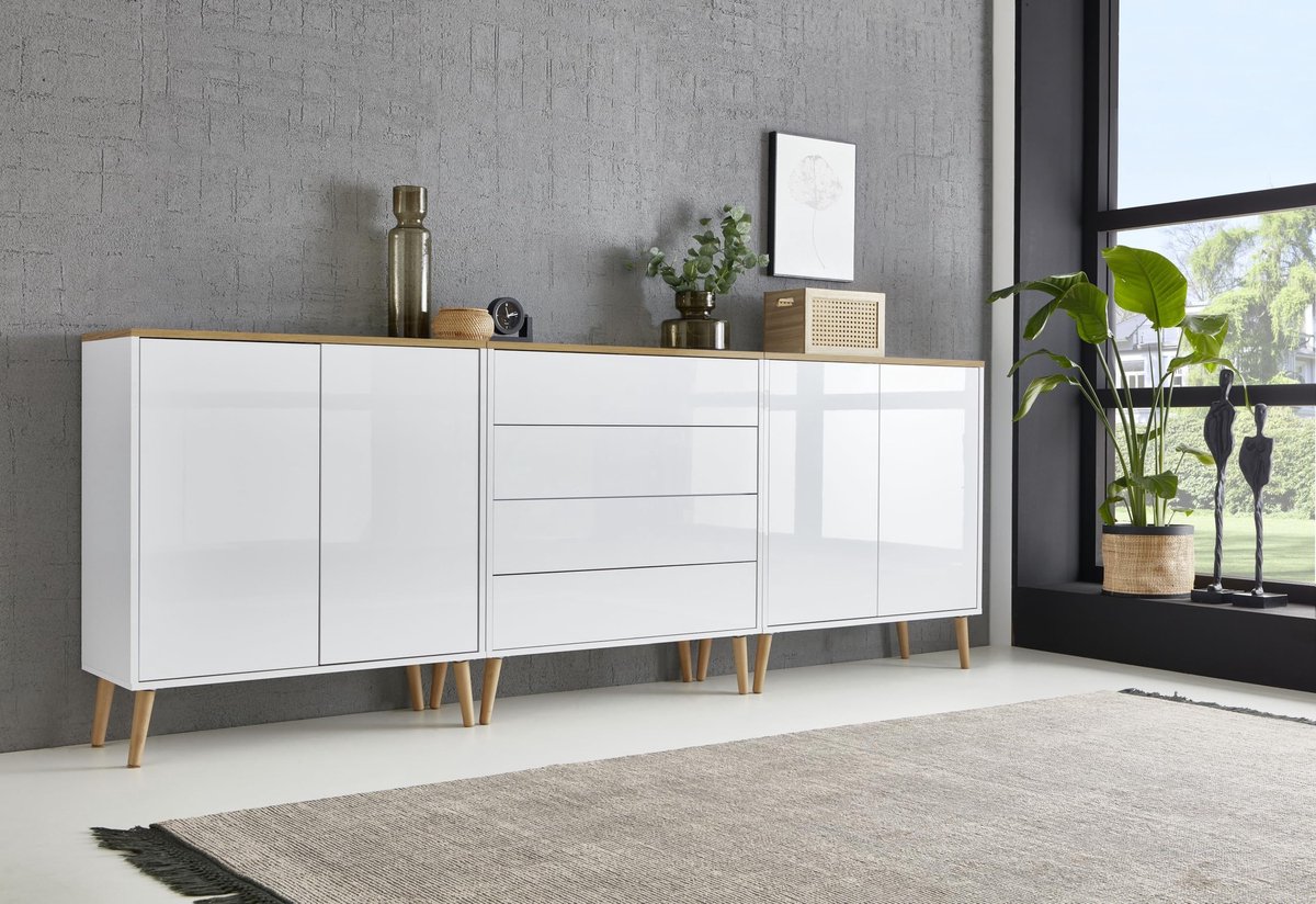 Elzusha - Sideboard Milaan Set met Ladekast en Schoenenkasten