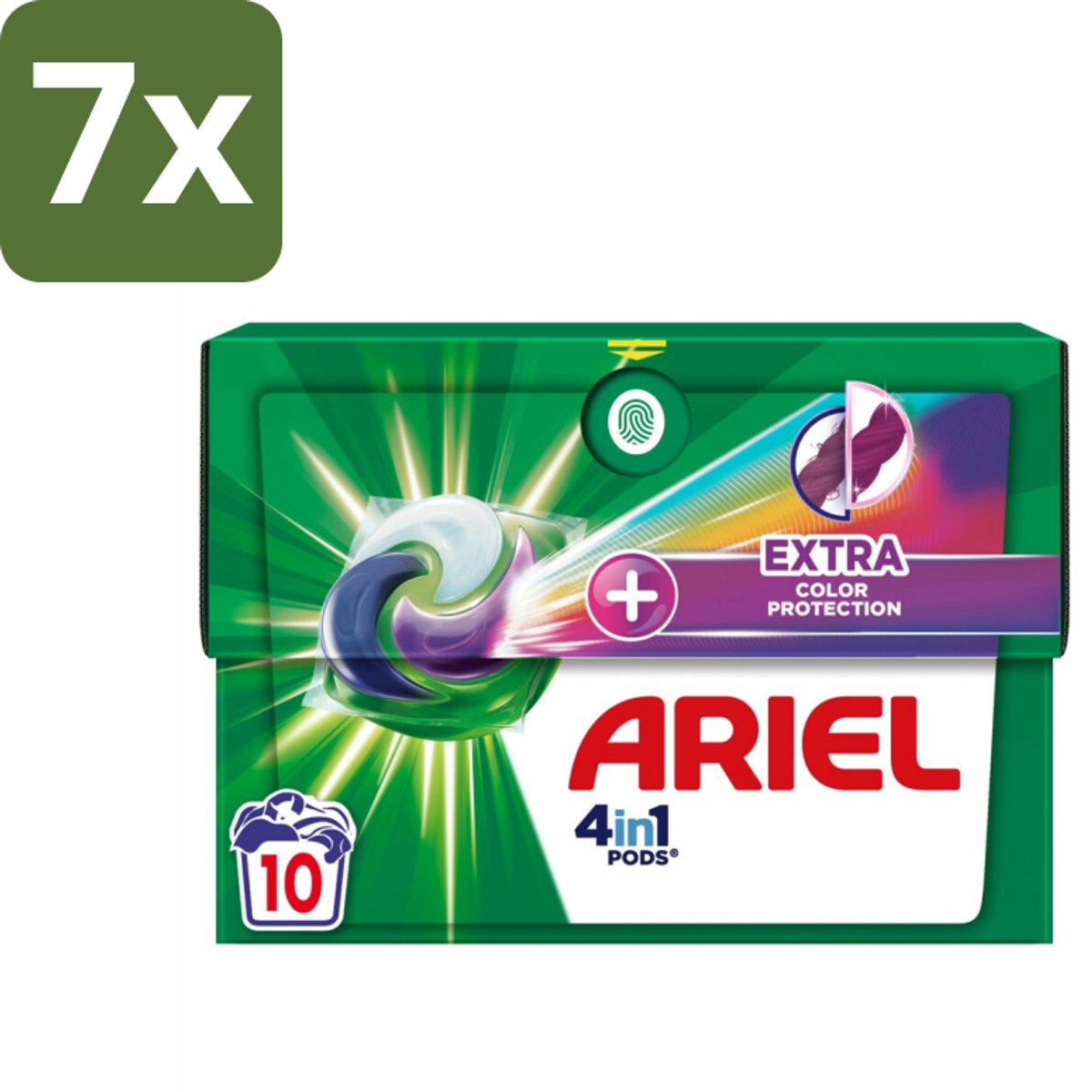 Ariel Original - Extra Kleurbescherming - Wasmiddelcapsules - 4in1 Pods - Witte en Gekleurde Was - 10 Wasbeurten - Bulkverpakking - 7 stuks