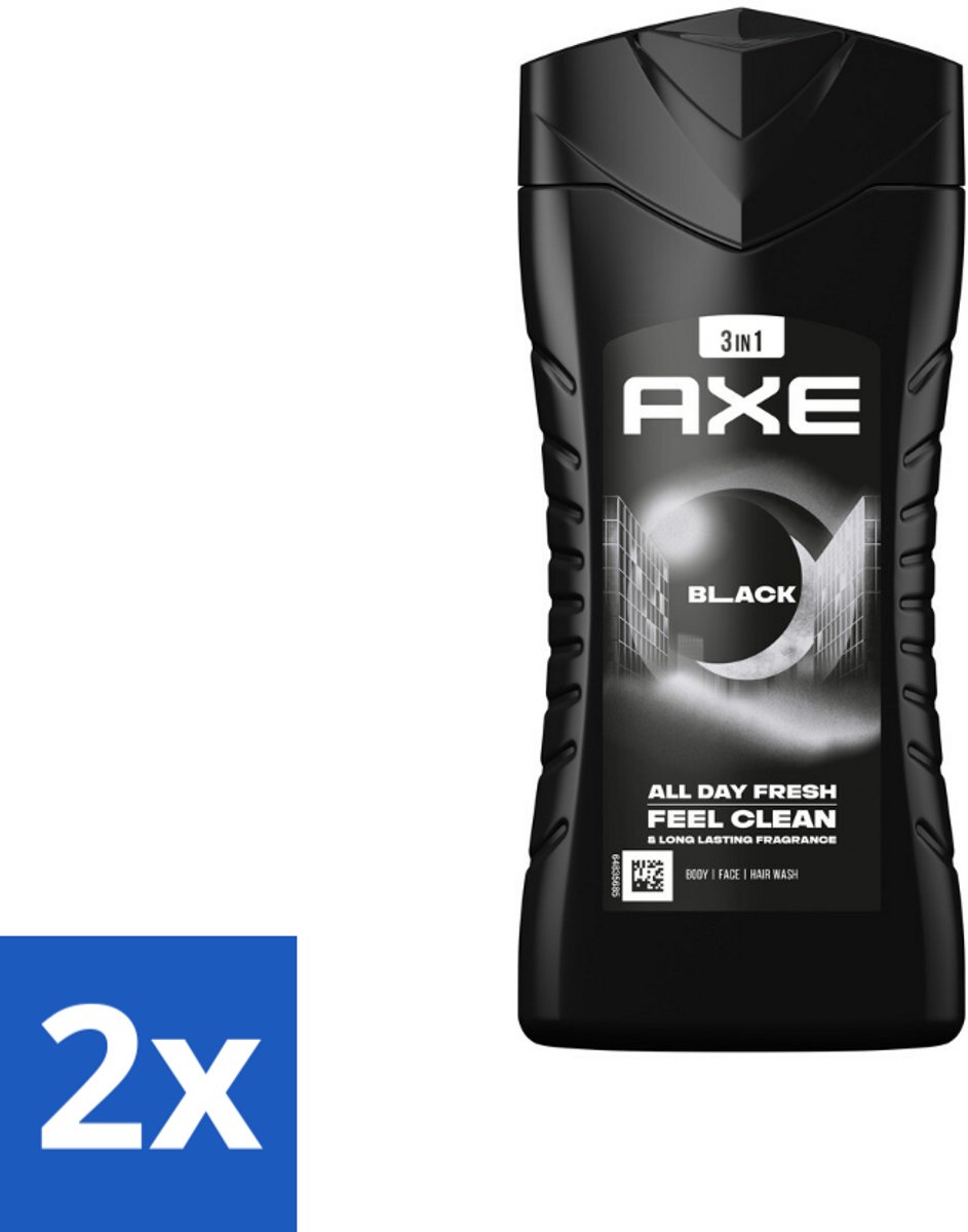 Axe 3-in-1 Douchegel Black 250 ml - Voordeelverpakking - 2 stuks