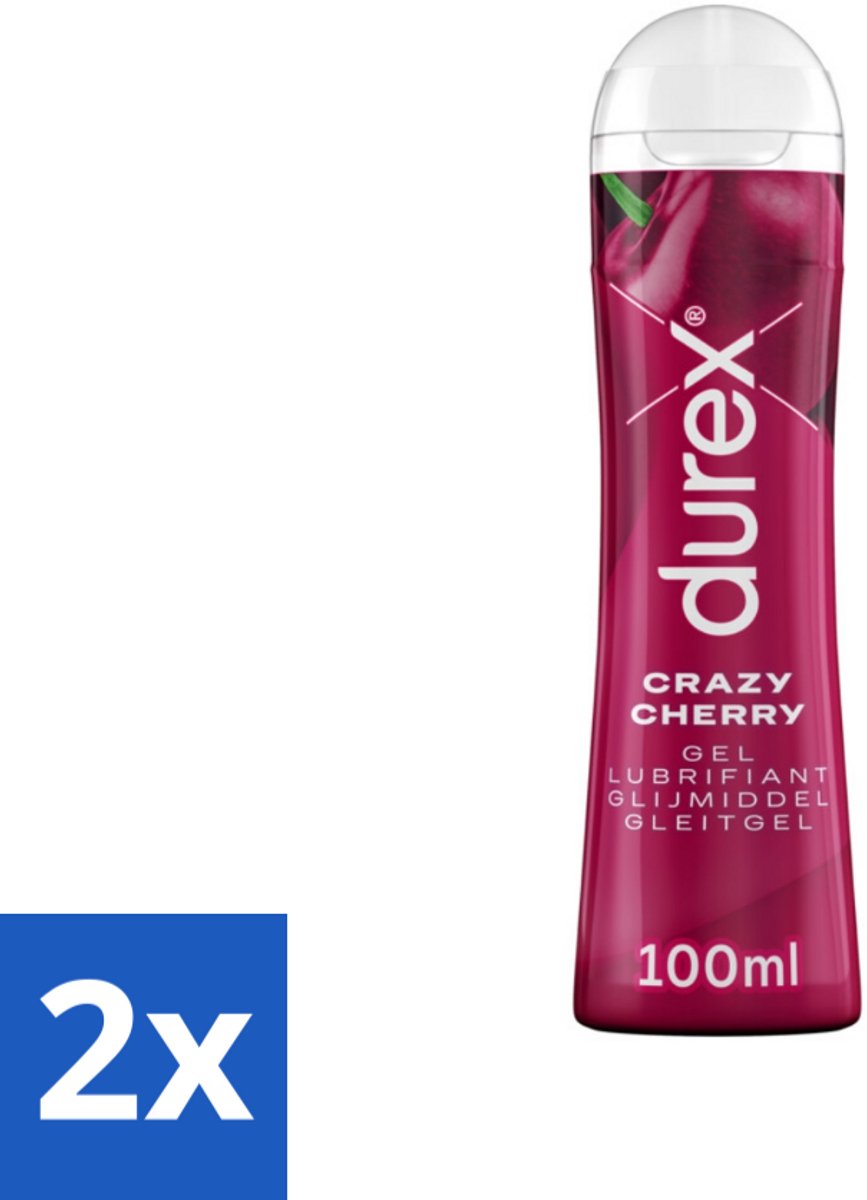 Durex - Crazy Cherry - Glijmiddel - 100 ml - Voordeelverpakking - 2 stuks