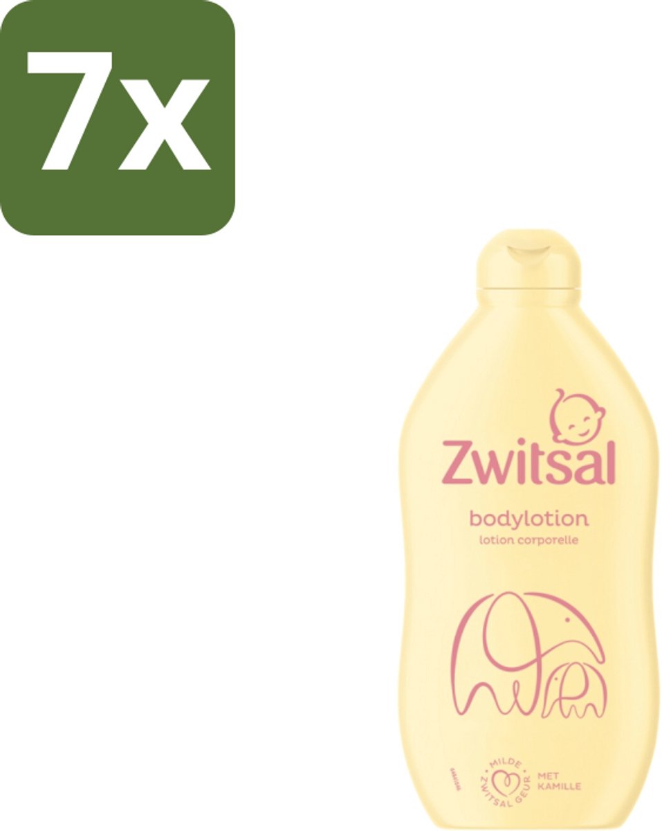 7 x Zwitsal – Bodylotion – Verzorgend – 400 ml - Babyhuid Verzorging - Kinderhuid - Gevoelige Huid - Droge Huid - Hydratatie