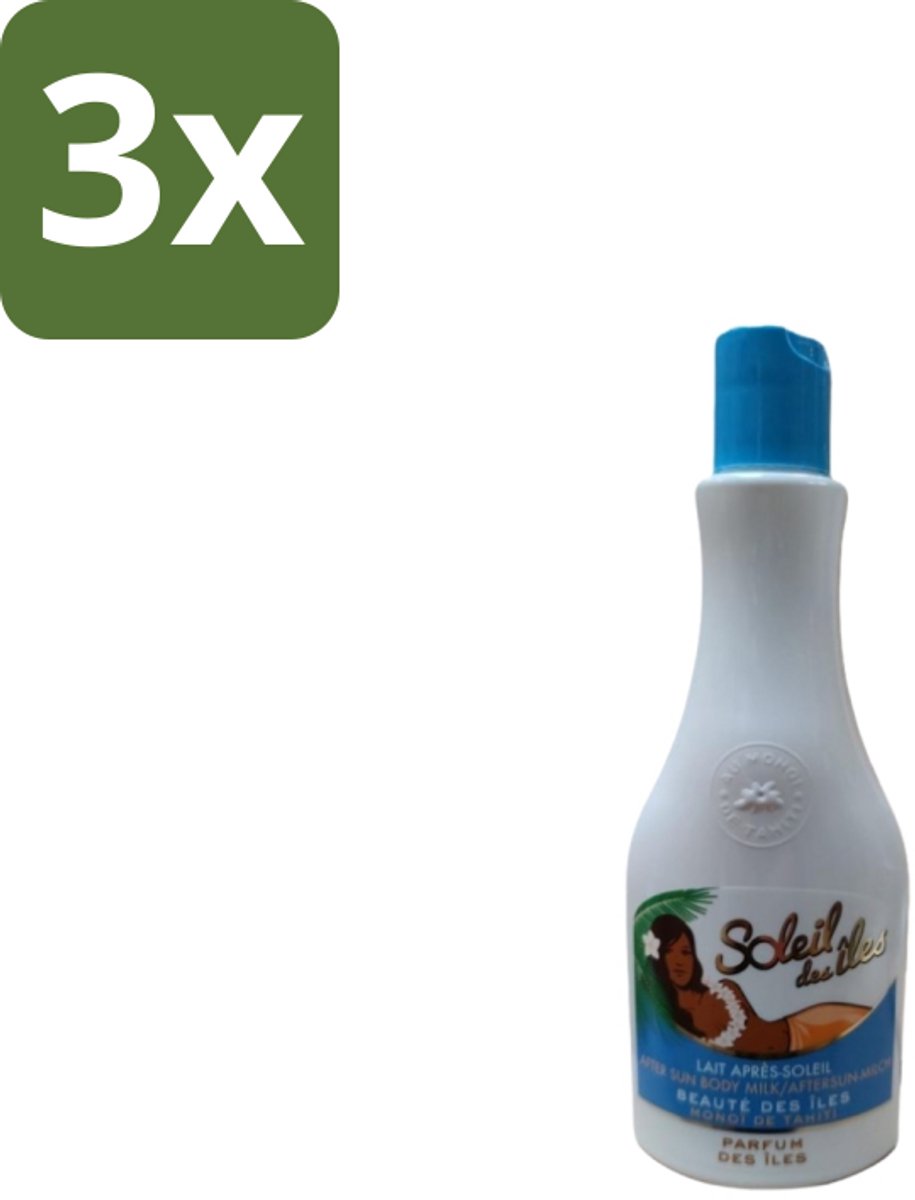 3 x Soleil des Îles – Aftersun Bodymilk – Monoï de Tahiti Kokos – 150 ml - Aftersun Bodymilk - Monoï De Tahiti - Zonverzorging - Huidherstel - Hydratatie Na Zon