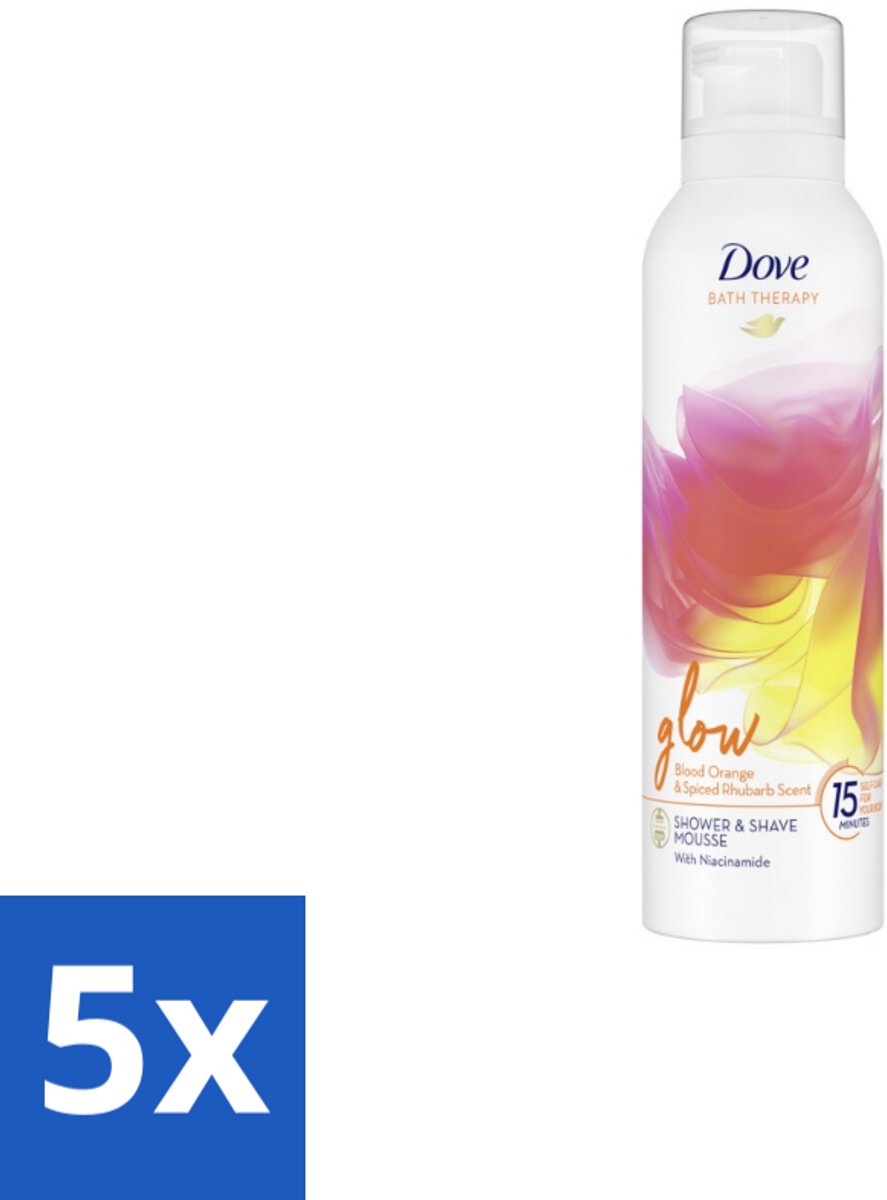Dove – Douche- & Scheerschuim – Bath Therapy Glow – 200 ml - Bulkverpakking - 5 stuks