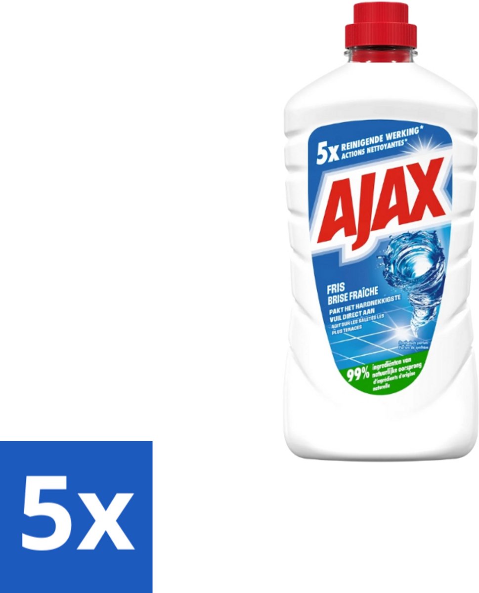 Ajax – Allesreiniger – Fris – 1000 ml - Bulkverpakking - 5 stuks