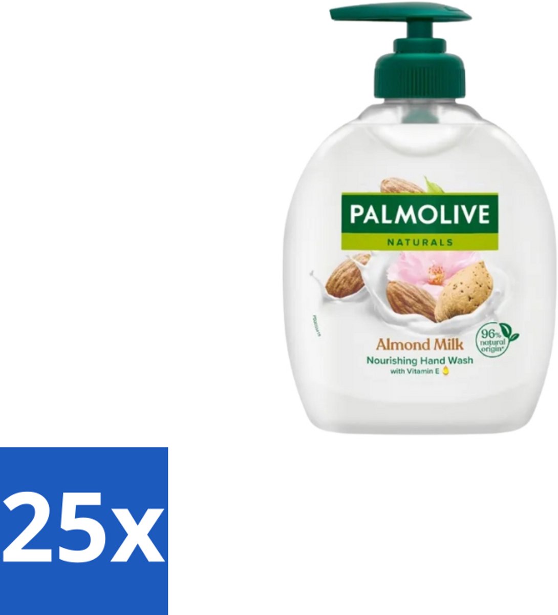 Palmolive Handzeep Naturals Amandel Melk 300 ml - Bulkverpakking - 25 stuks