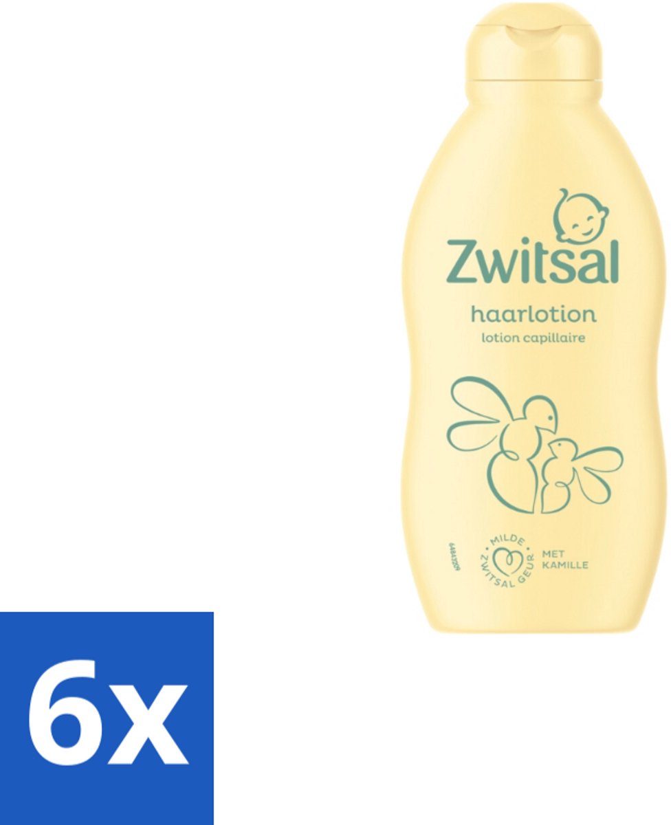 6 x Zwitsal Haarlotion Baby 200 ml - Babyhaar Verzorging - Babyhaar Lotion - Leave-in Haarlotion - Babyhaar Kammen - Babyhaar Bescherming