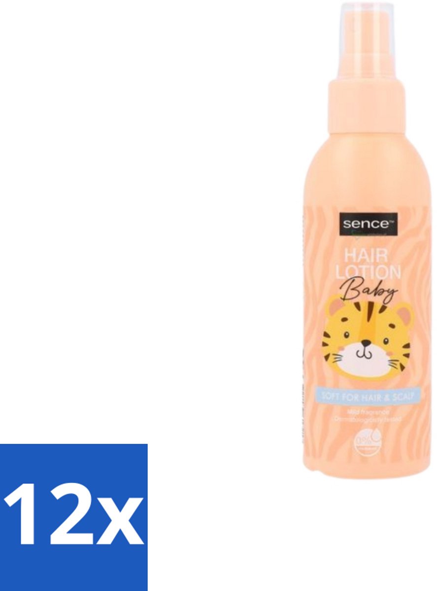 12 x Sence Baby – Haarlotion – Verzorgend – 150 ml - Babyhaar Verzorging - Gevoelige Hoofdhuid - Babyhaar Lotion - Milde Haarlotion - Vegan Haarlotion