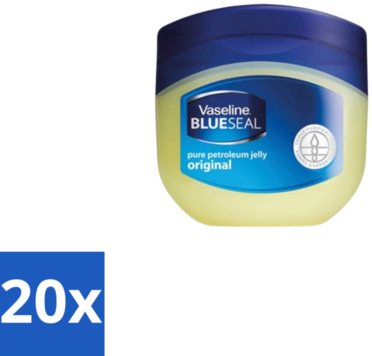 20 x Vaseline – Dagcrème – Blue Seal Pure Petroleum Jelly – 250 g - Hydraatende Zalf - Beschermende Zalf - Huidbescherming - Eczeem - Schrale Plekken