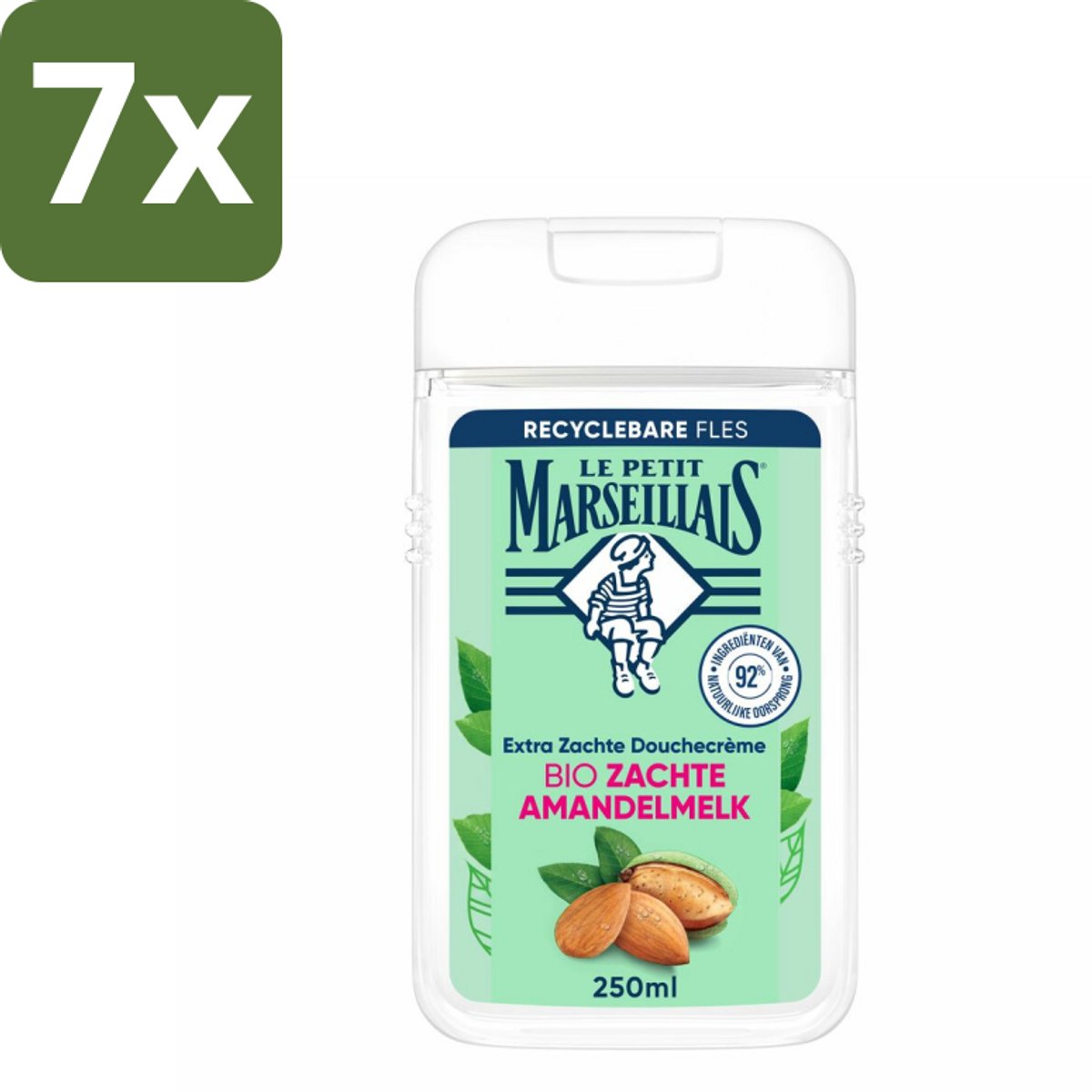 Le Petit Marseillais – Douchecrème – Zoete Amandel – Hydraterend – 250 ml - Bulkverpakking - 7 stuks