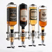 Nolad - Drankdispenser - 4 flessen - Inc Montagemateriaal - RVS