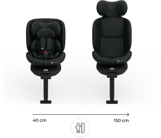 Kinderkraft I-360 2 PLUS - Autostoel – 40-150 cm i-Size – Isofix – Groep 0/1/2/3 – Tot 12 Jaar – Zwart — afbeelding 5