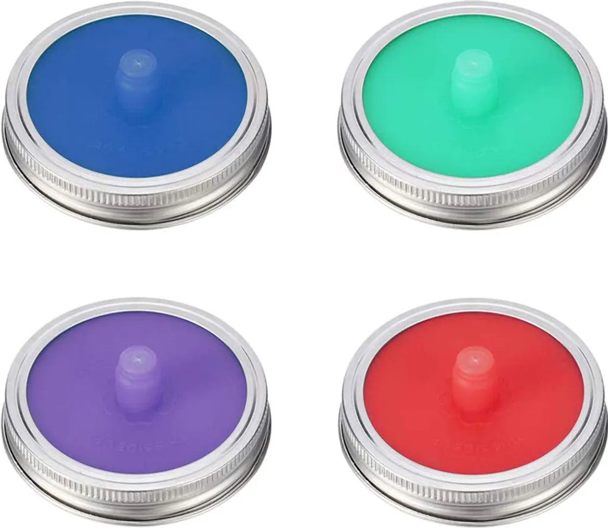 Een set van 8 siliconen deksels Geschikt voor potten, siliconen fermentatieaccessoires, voedselveilige, watervrije ventieldeksels Geschikt voor fermentatie, Geschikt voor zuurkool,.