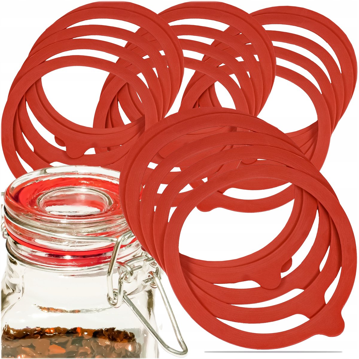VECK Afdichtingen voor Potten 11cm - 10 Stuks - Rood