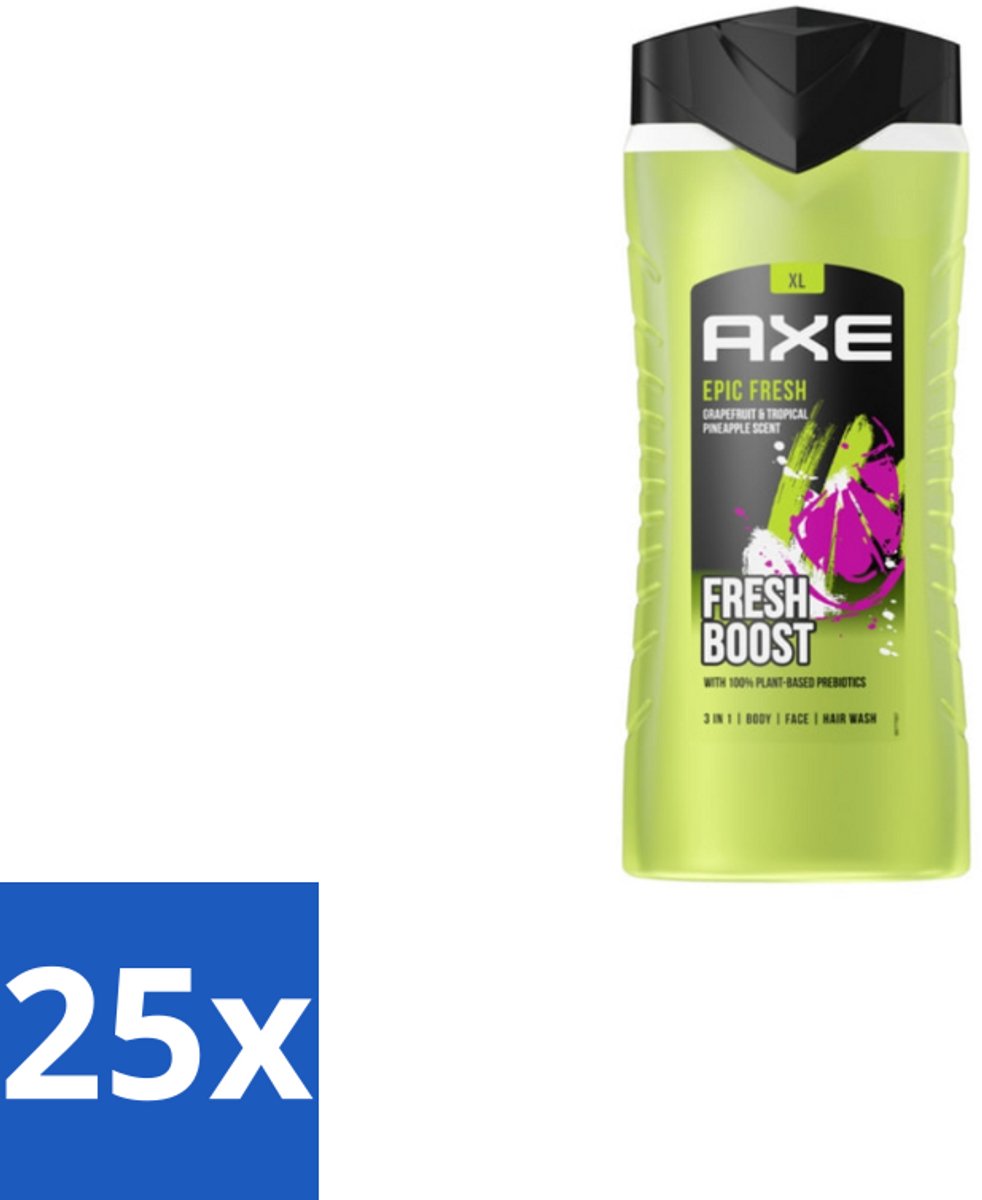 AXE – Douchegel – Epic Fresh Fresh Boost 3-in-1 – 400 ml - Bulkverpakking - 25 stuks