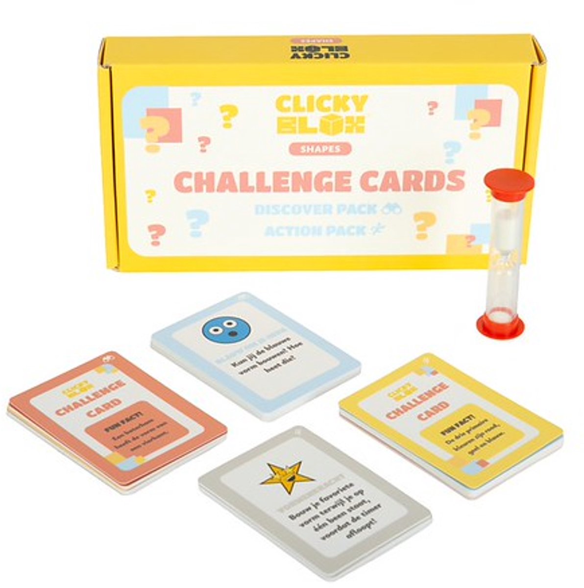 Clicky Blox® Uitdagingskaarten Vormen - 40 Opdrachtkaarten - Bij Clicky Blox Vormen