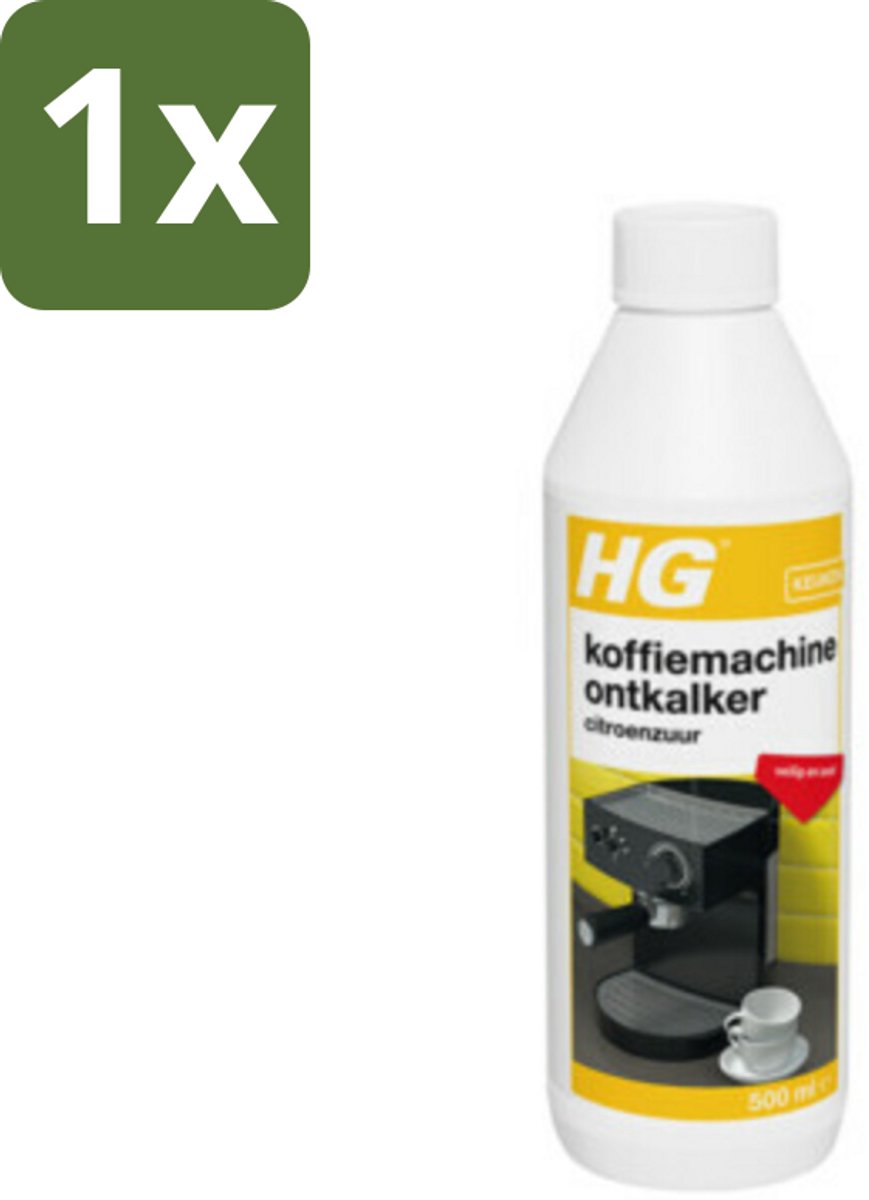1 x HG Koffiemachine Ontkalker Citroenzuur 500 ml - Koffiemachine Ontkalker - Citroenzuur - Espresso Machine Ontkalker - Padkoffiemachine Ontkalker - Kalkverwijdering