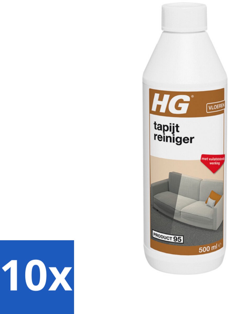 10 x HG Tapijtreiniger 500 ml - Tapijtreiniger - Tapijt Reinigen - Vuilafstotend - Tapijt Beschermen - Vlekken Verwijderen