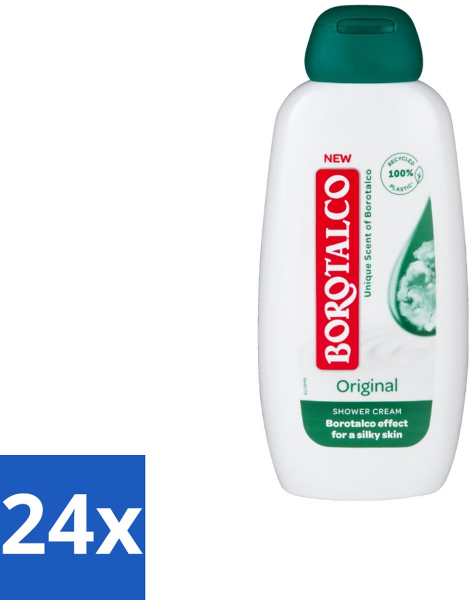 24 x Borotalco – Douchegel – Original – 250 ml - Douchegel - Borotalco - Huidverzorging - Douchegel Voor Gevoelige Huid - Douchegel Voor Droge Huid