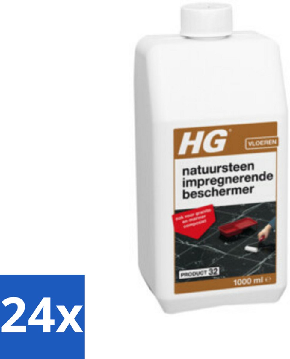 24 x HG Impregnerende Beschermer 1 liter - Natuursteen Beschermer - Impregneren Natuursteen - Vuilwerend Natuursteen - Vlekwerend Natuursteen - Marmer Bescherming