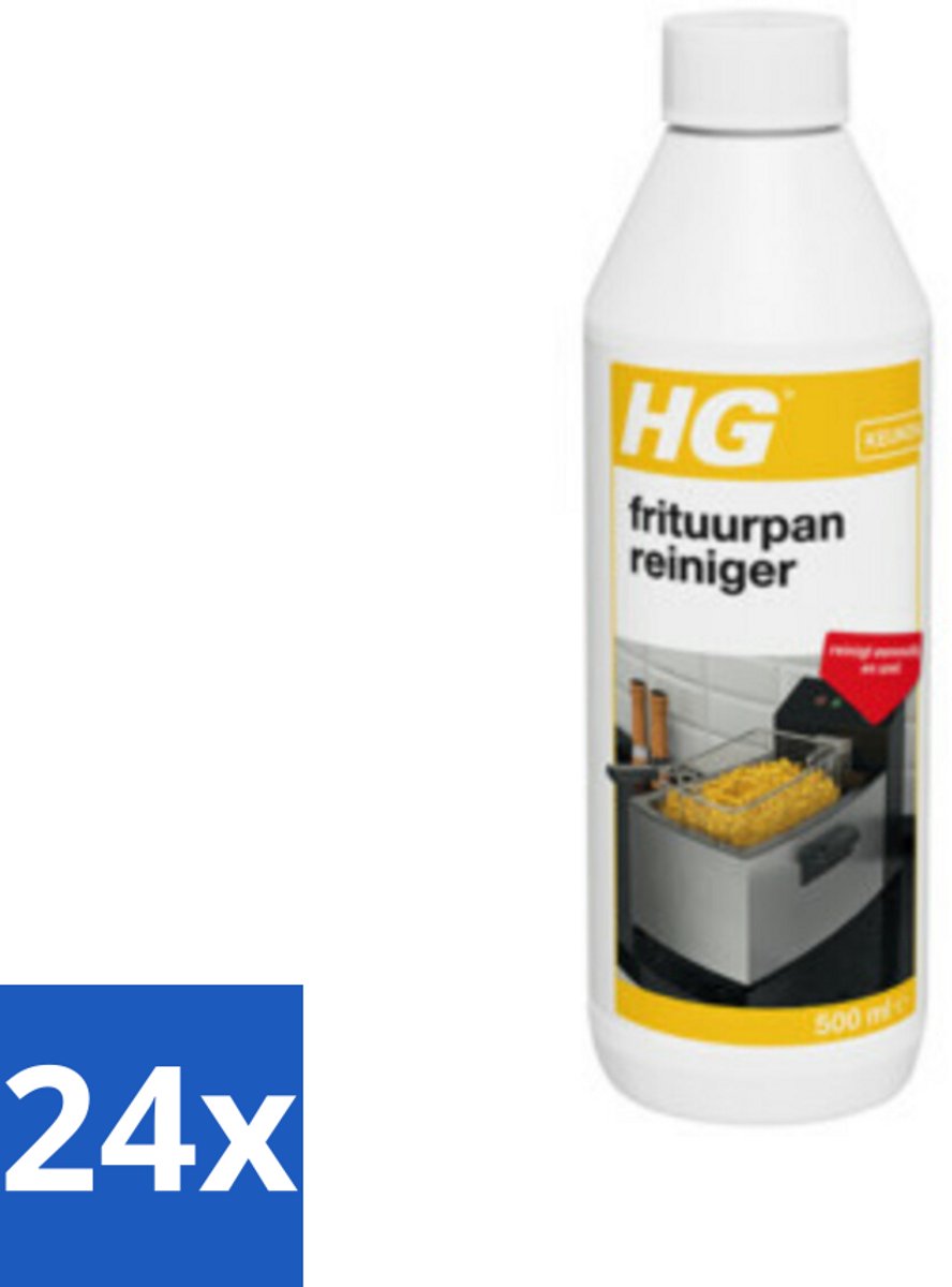 24 x HG Frituurpanreiniger 500 ml - Frituurpanreiniger - Vet Verwijderen - Aangekoekt Vet - Frituurpan Schoonmaken - Frituurpan Reiniging