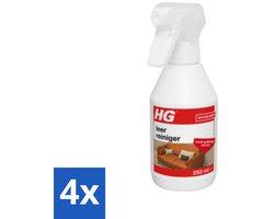 4 x HG Leerreiniger 300 ml - Leerreiniger - Leeronderhoud - Leerverzorging - Leer Beschermen - Leer Schoonmaken