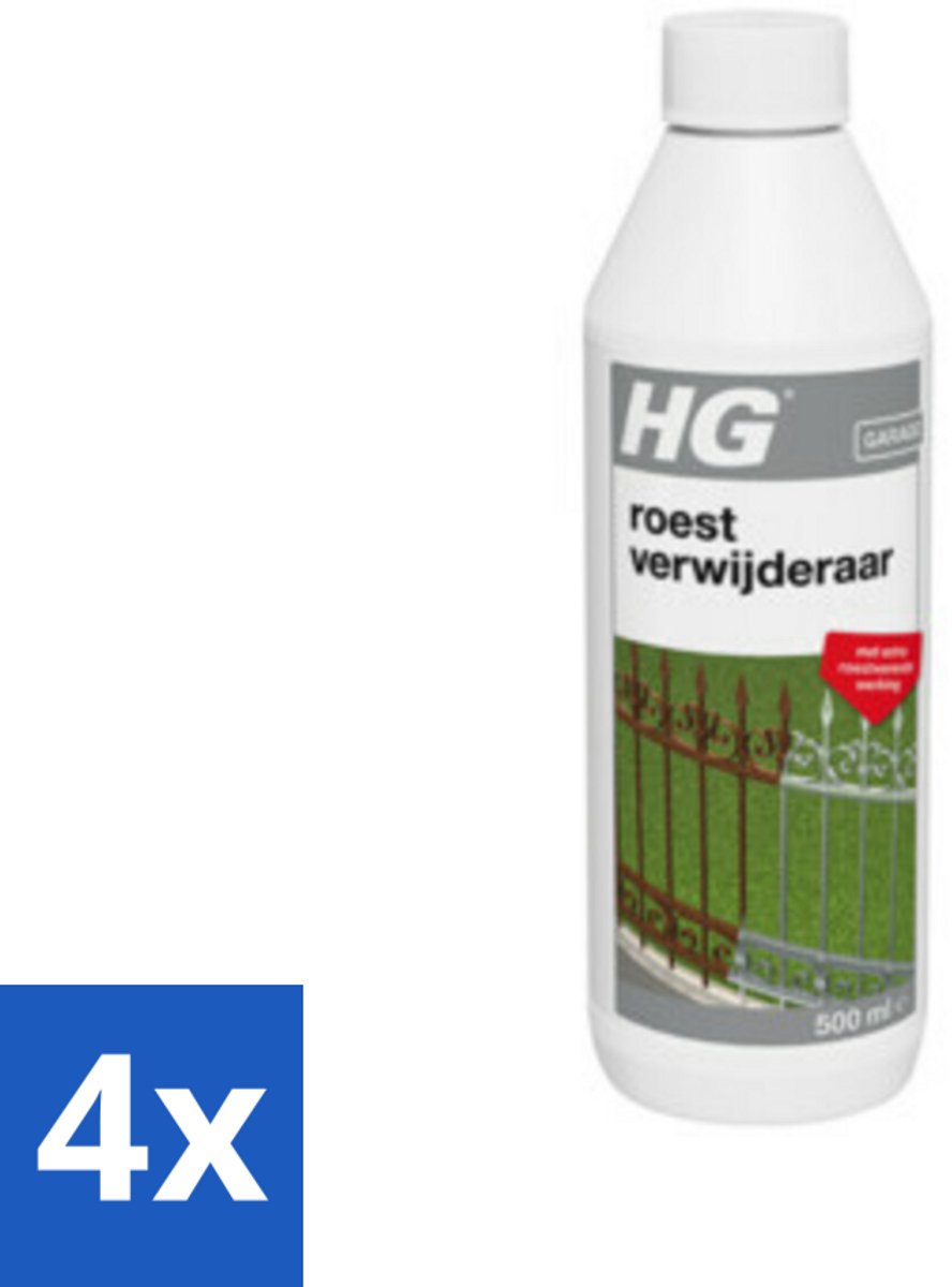4 x HG Roestverwijderaar 500 ml - Roestverwijderaar - Roest Verwijderen - Roest Bescherming - Roestwerend - Metaal Reiniging