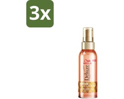 3 x Wella – Deluxe Oil Light – Haarolie – 100 ml - Haarolie - Glans - Gezond Haar - Voeding - Anti-pluis