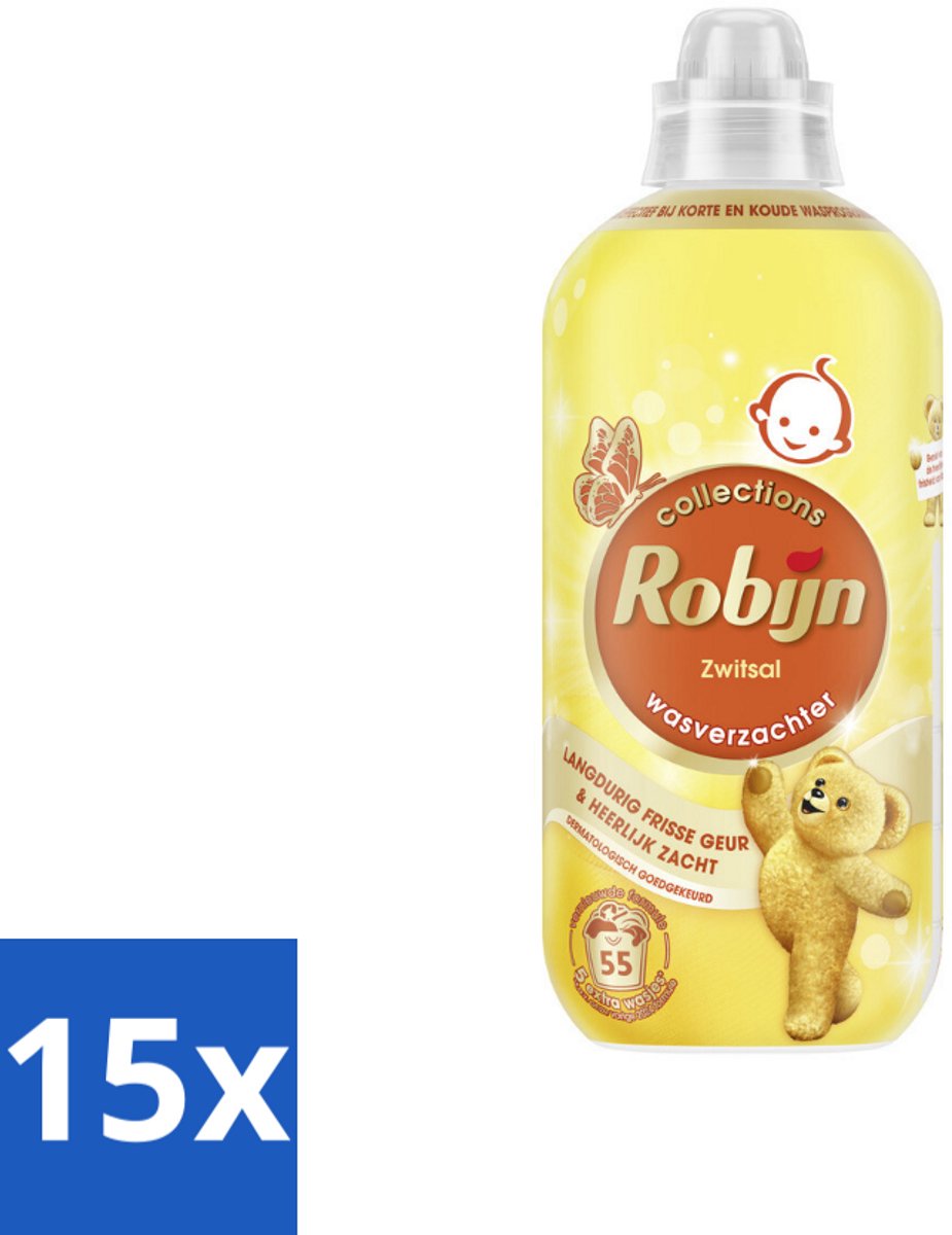 15 x Robijn – Wasverzachter – Zwitsal – 1,1 L - Koffiezetapparaat