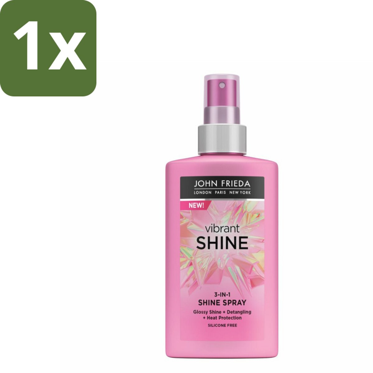 1 x John Frieda – Haarspray – Vibrant Shine Colour 3-in-1 Shine Spray – Glansversterkend – 150 ml - Koffiezetapparaat