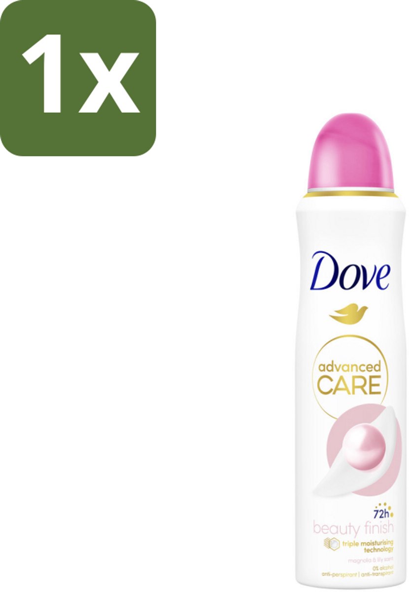 1 x Dove – Deodorant Spray – Beauty Finish – 150 ml - Anti-transpirant Spray - Beauty Finish - Deodorant Spray - Huidbescherming - Stralende Huid
