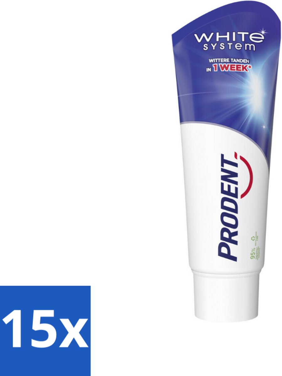 15 x Prodent – Tandpasta – White System – Natuurlijk Witmakend – 75 ml - Koffiezetapparaat - Koffiezetapparaat - Koffiezetapparaat