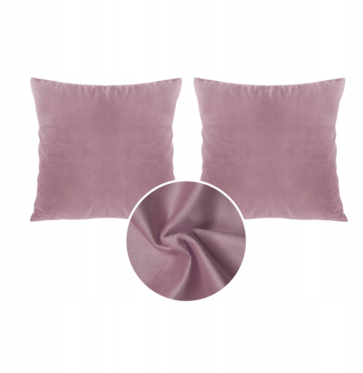 PeeN Dekoracje 2x Sierkussenhoes Pudderroze 40x40cm velours - Zacht & Decoratief Poederroze