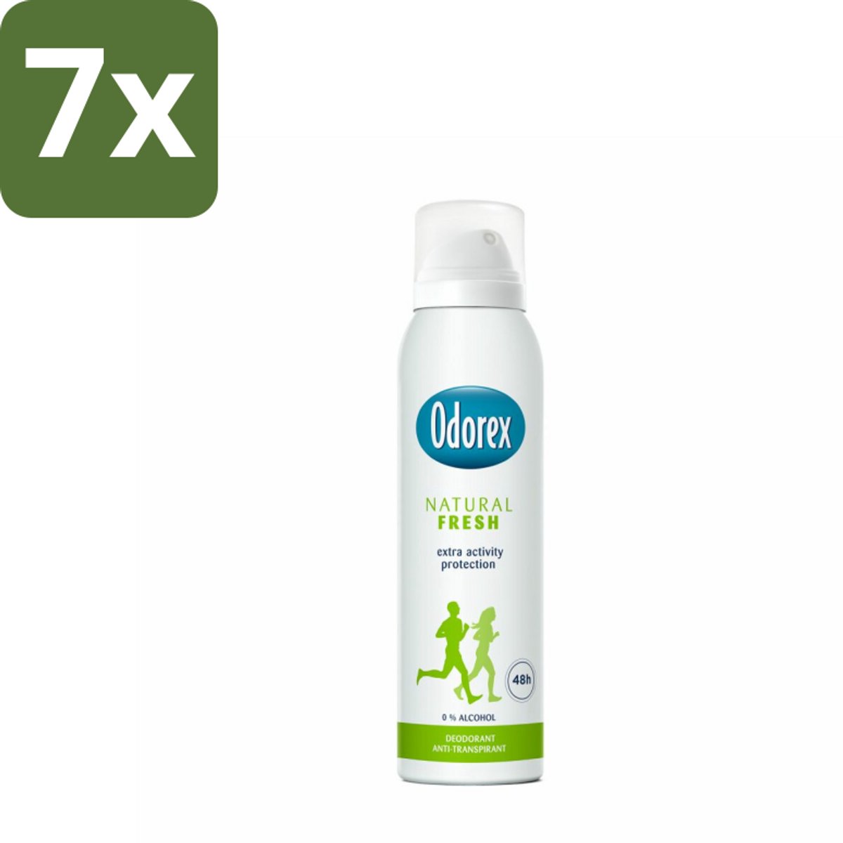 7 x Odorex Deodorant Spray Natural Fresh 150 ml - Deodorant Spray - Natuurlijke Frisheid - Alcoholvrije Deodorant - Huidvriendelijk - Dermatologisch Getest