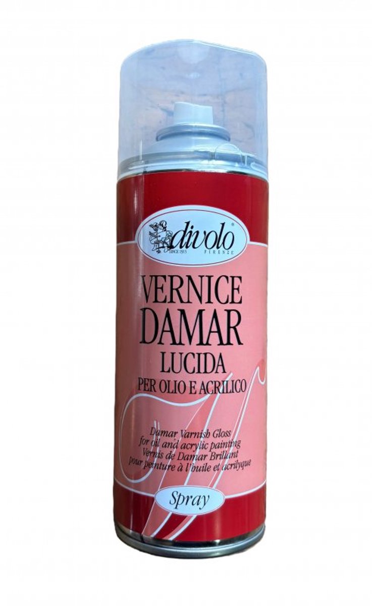 Divolo Dammar Schilderijvernis voor olie- en acrylschilderijen 400 ml Spuitbus - Mat