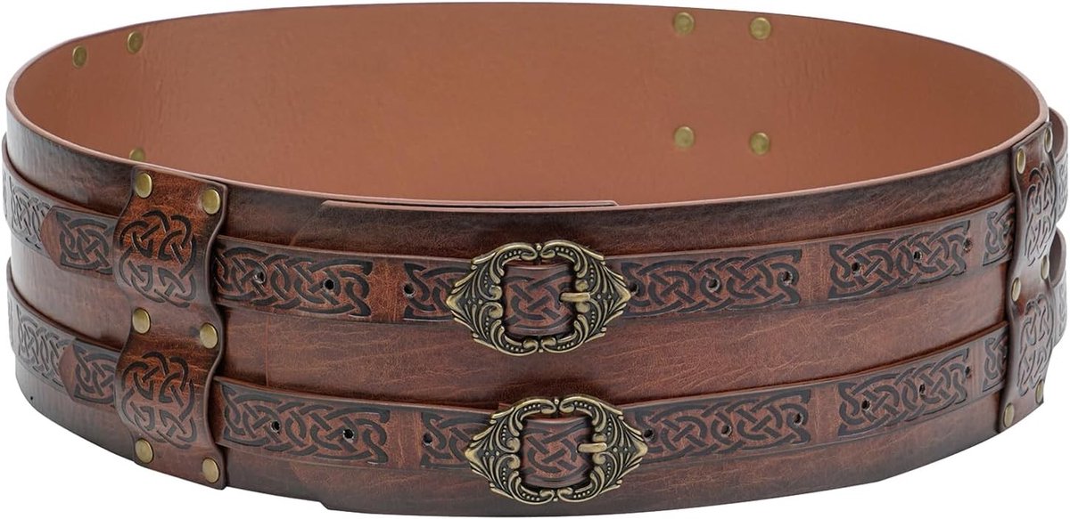 Medieval brede tailleband voor Viking en Renaissance kostuums, perfect voor Halloween en cosplay accessoires