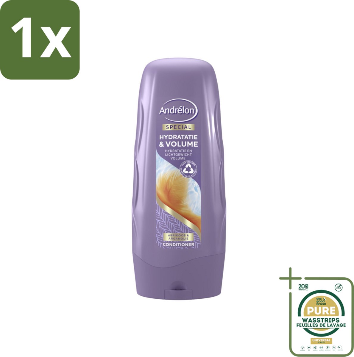 1 x Andrélon - Special Hydratatie & Volume - Conditioner - 300 ml- Hydratatie - Volume - Droog Haar - Futloos Haar - Abrikoosolie